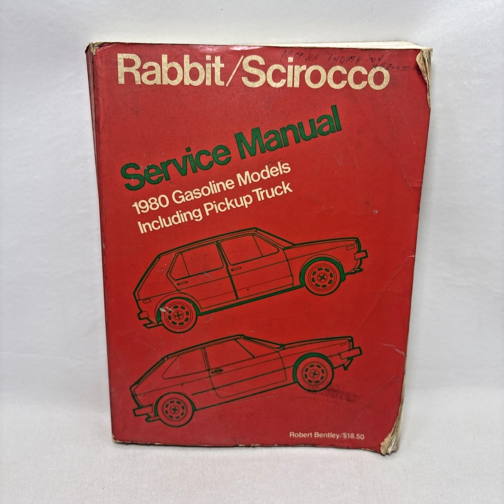 Volkswagen Rabbit Scirocco 1980 By Robert Bentley Service Manual Gas Models